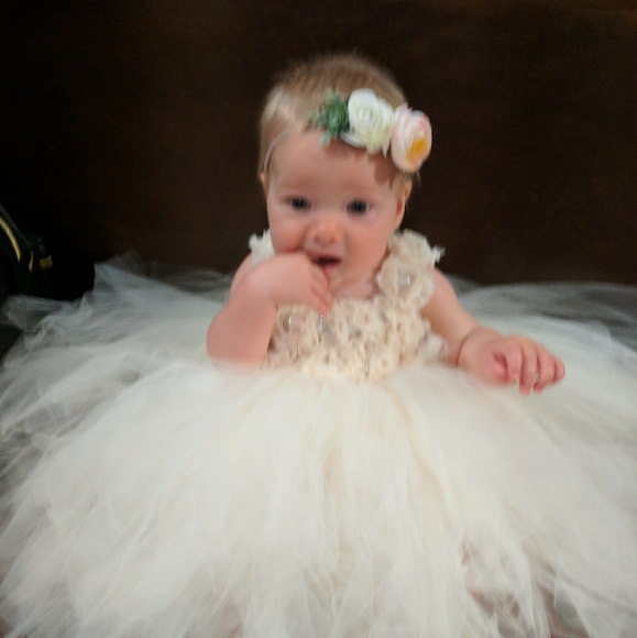 Infant Ivory Gown - Picture 2 of 3